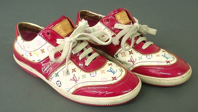 Appraisal: - Pair of Louis Vuitton sneakers pink patent and white