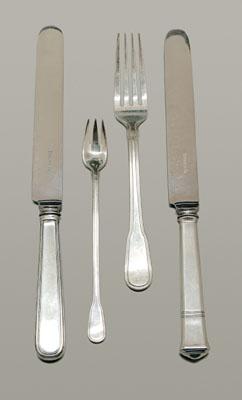 Appraisal: pieces Tiffany sterling flatware pieces Windham six pieces Hamilton all