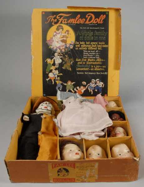 Appraisal: Rare Boxed The Famlee Doll Set Description Berwick Doll Co