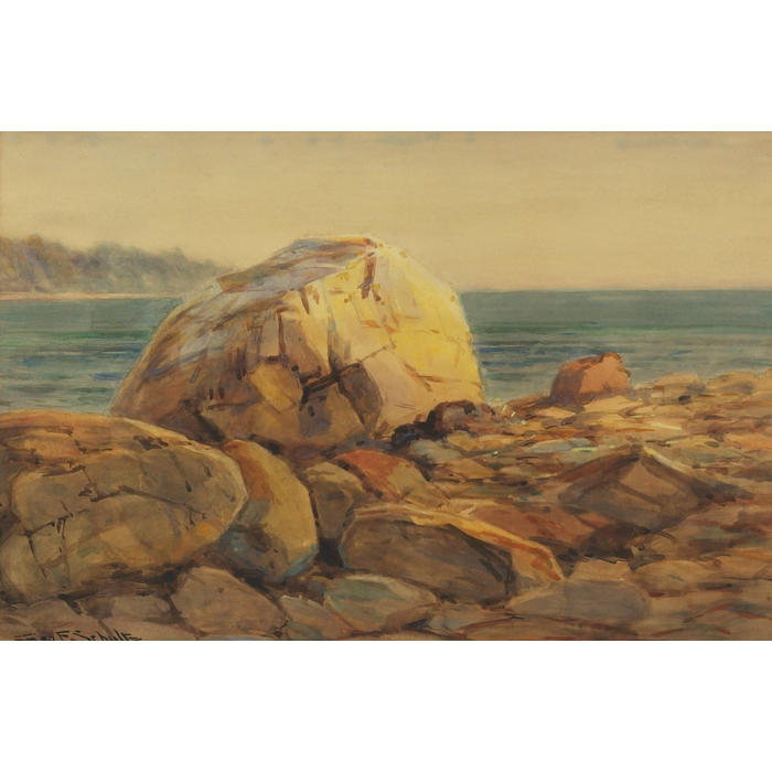 Appraisal: George F Schultz American - Rocky Shore c watercolor x