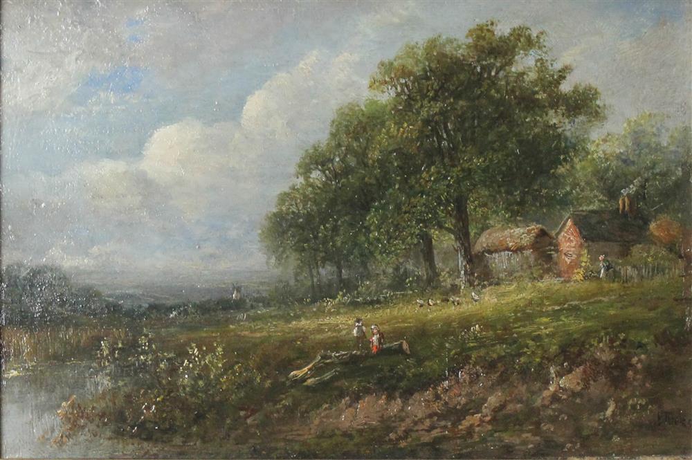 Appraisal: JOSEPH THORS BRITISH - OLD COUNTRY HOME Oil on panel