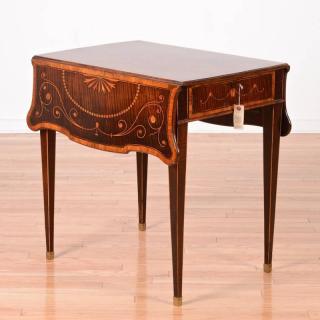 Appraisal: Nice George III satinwood inlaid pembroke table th c richly