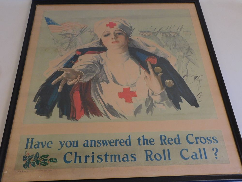 Appraisal: WWI POSTER - RED CROSS XMAS ROLL WWI Red Cross