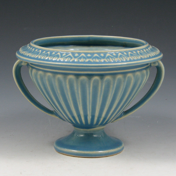 Appraisal: Roseville Savona compote in blue Unmarked Mint wide by tall