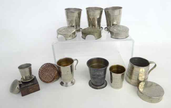 Appraisal: Lot of collapsible cups incl Niagara Falls Vest Pocket Cup