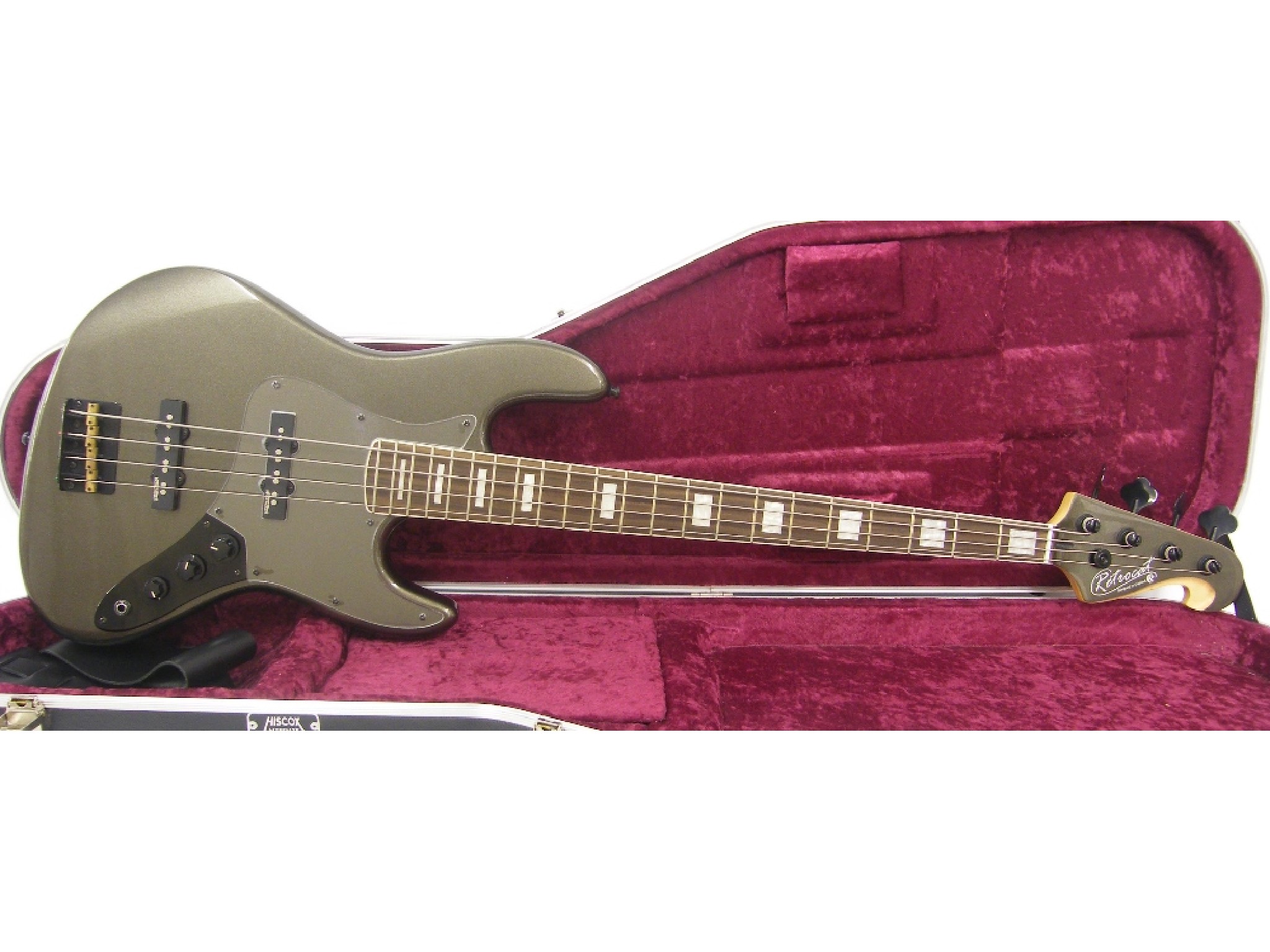 Appraisal: RMI Retrocat bass guitar metallic pewter finish electrics in working