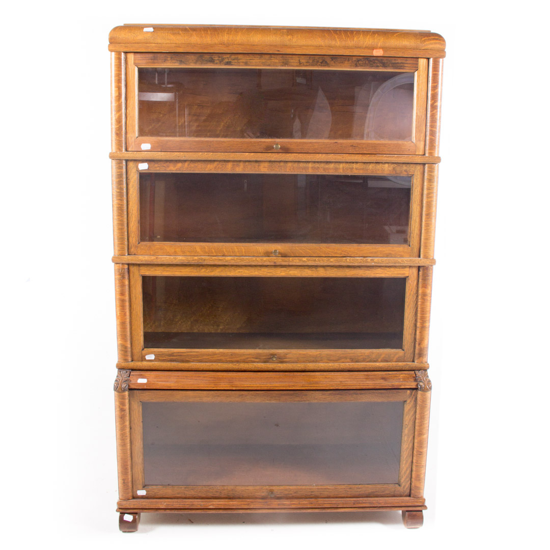 Appraisal: Oak stacker bookcase