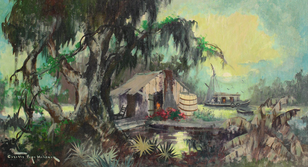 Appraisal: HELDNER Colette Pope American - ''Swamp Idyll Louisiana Bayou Country