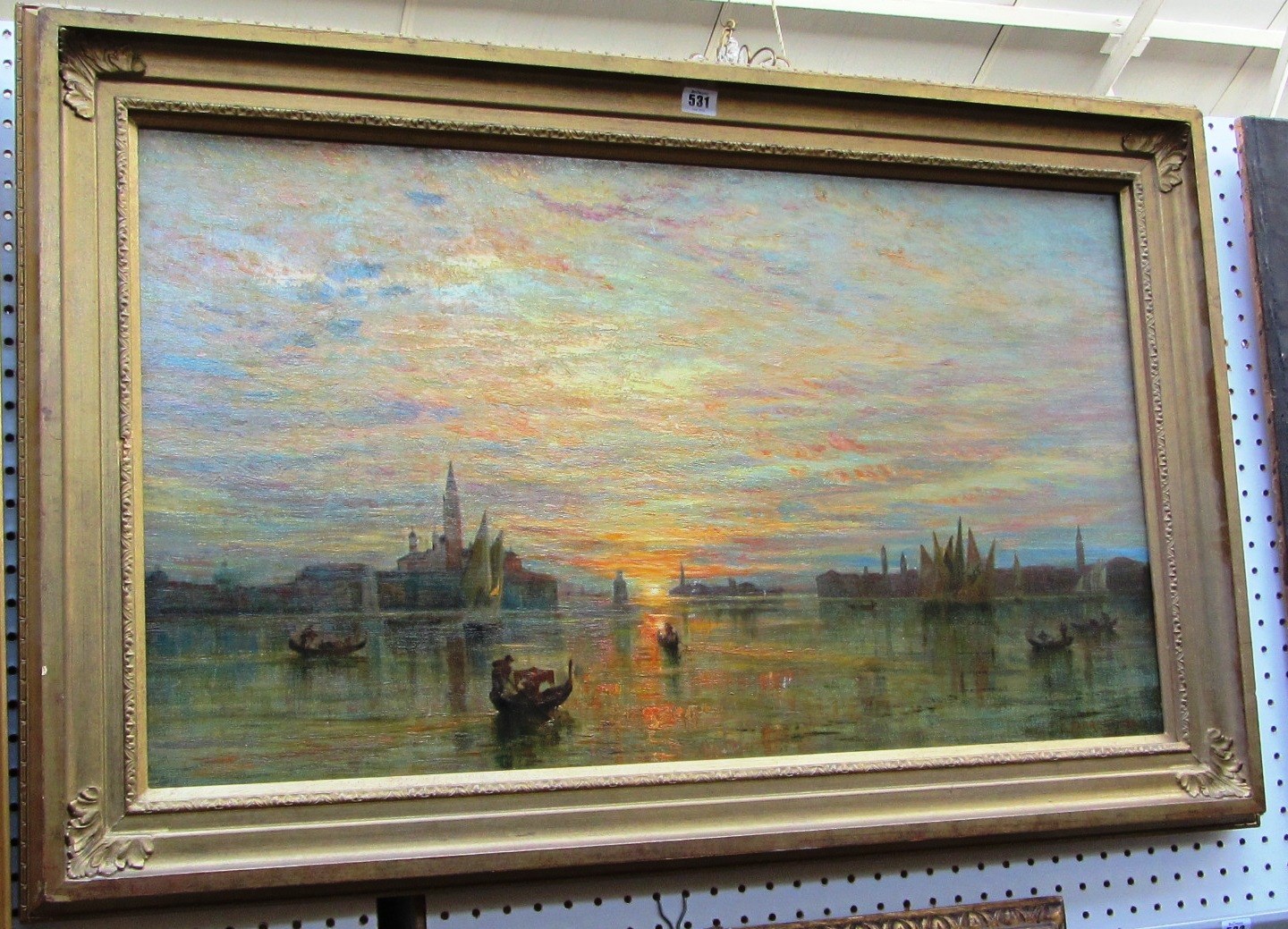 Appraisal: Thomas Charles Farrer - Evening Venice oil on canvas signed