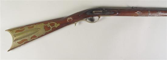 Appraisal: Rare Side Hammer Kentucky Rifle In approximately caliber Full stock