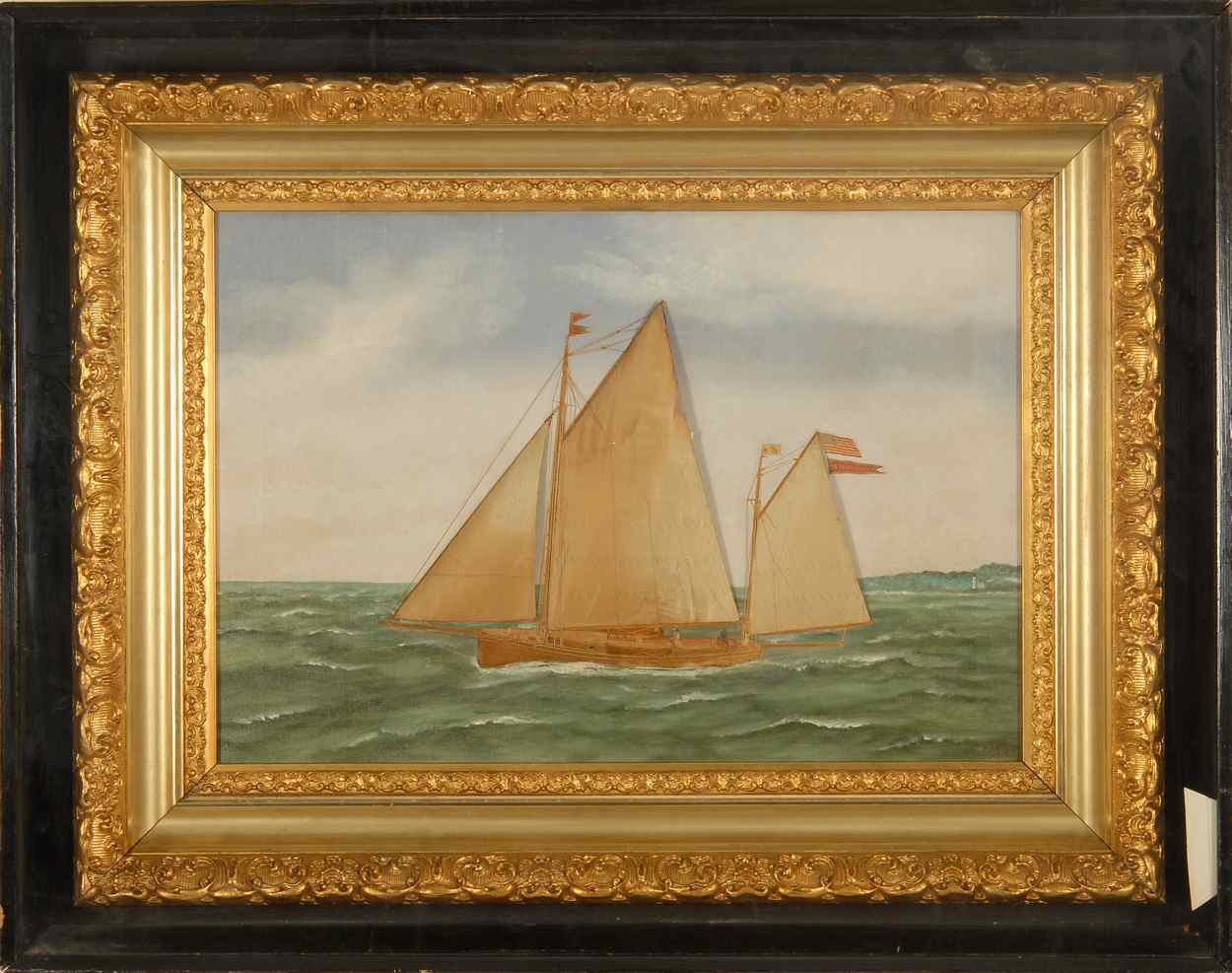 Appraisal: THOMAS WILLISAmerican - The yacht Steeple Jack Signed and dated