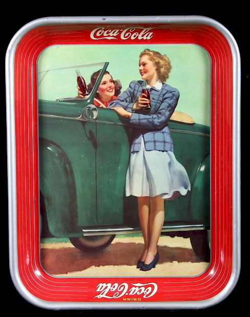 Appraisal: Coca-Cola Roadster Girl Tray circa This is an original Drink