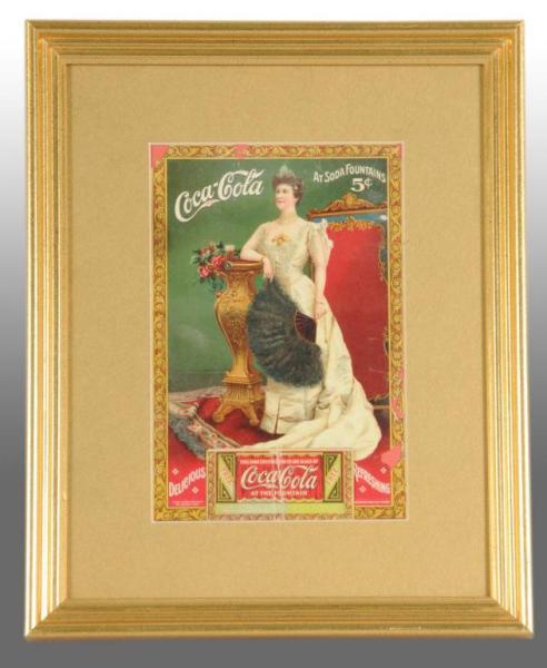 Appraisal: Coca-Cola Magazine Ad with Lillian Nordica Description Framed under glass