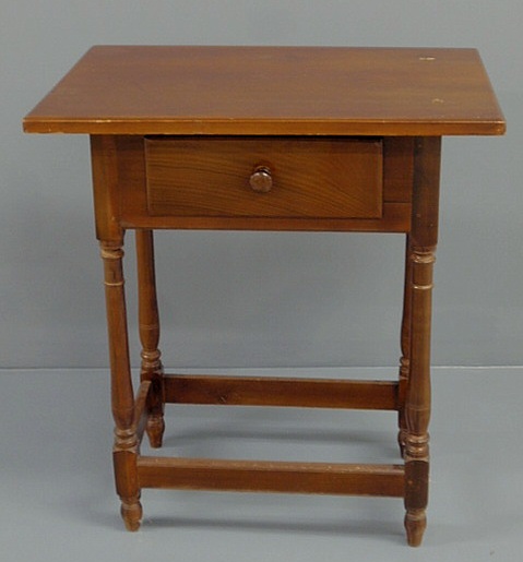 Appraisal: Pennsylvania poplar tavern table th c with a single drawer