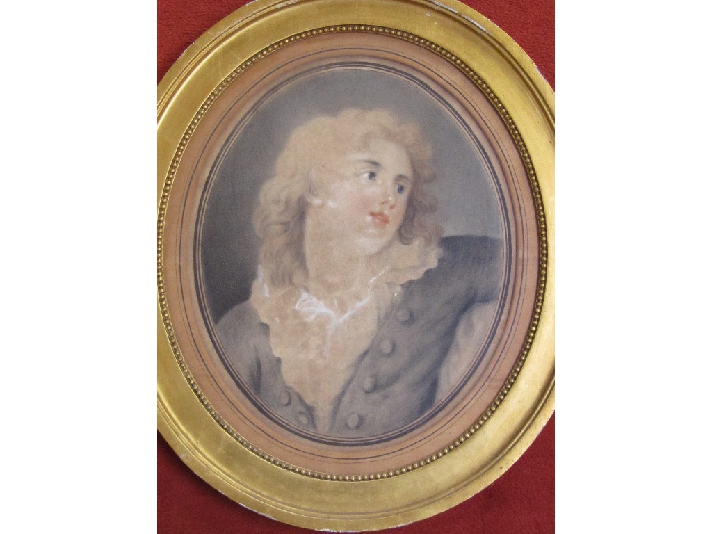 Appraisal: FRENCH SCHOOL LATE TH CENTURY ANGERON PORTRAIT OF A YOUNG