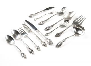 Appraisal: A partial Reed Barton sterling flatware service Mid- th century