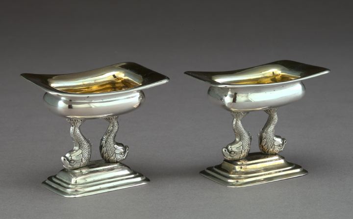 Appraisal: Good Pair of Zepaicki Austria Sterling Silver and Silver-Gilt Master