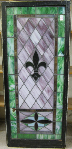 Appraisal: VICTORIAN STAINED LEADED GLASS WINDOW American late th early th