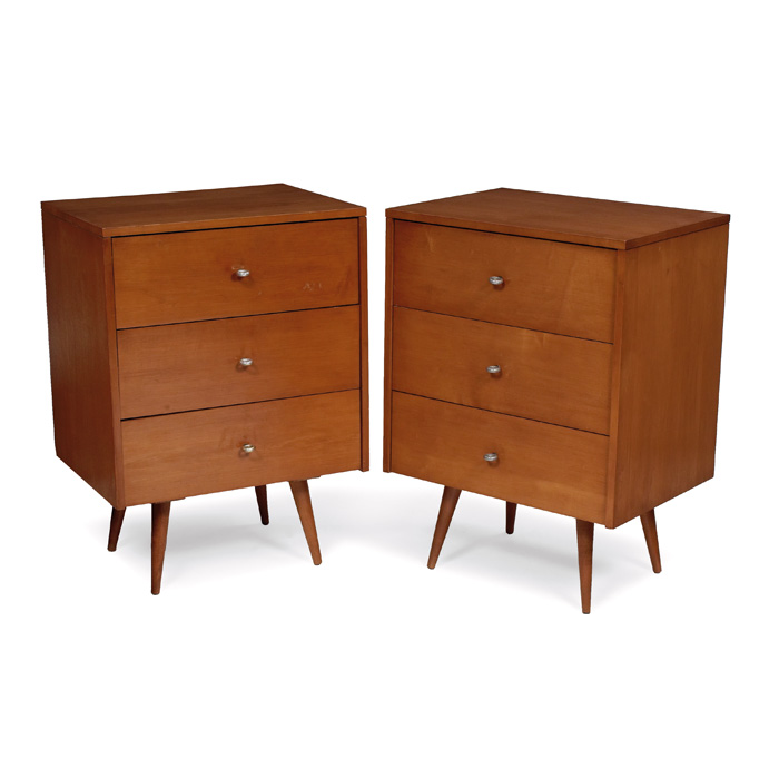 Appraisal: Paul McCobb small Planner Group cabinets pair by Winchendon maple