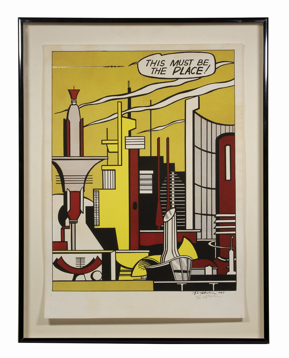 Appraisal: ROY LICHTENSTEIN NY - This Must Be the Place serigraph