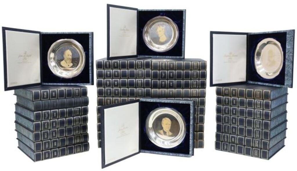 Appraisal: lot of Presidential sterling silver plates issued by the White