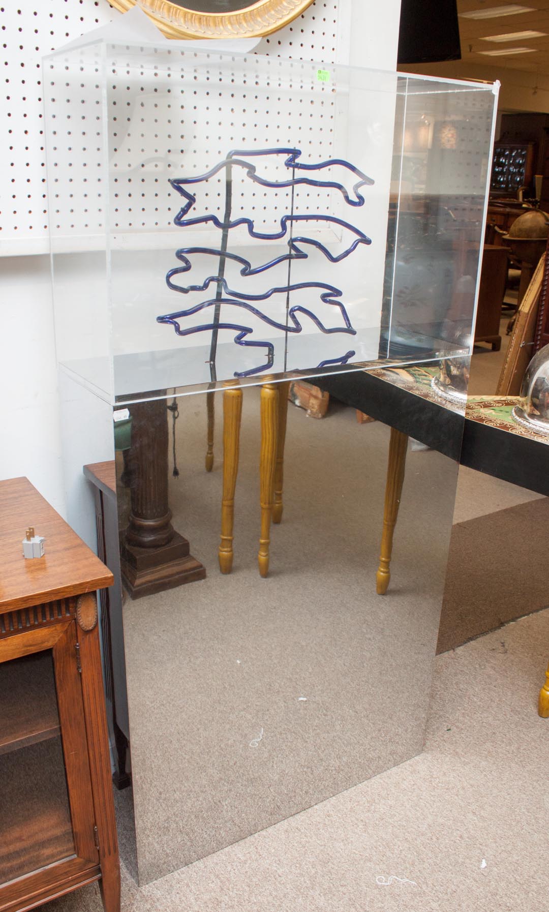 Appraisal: Neon sculpture with display case