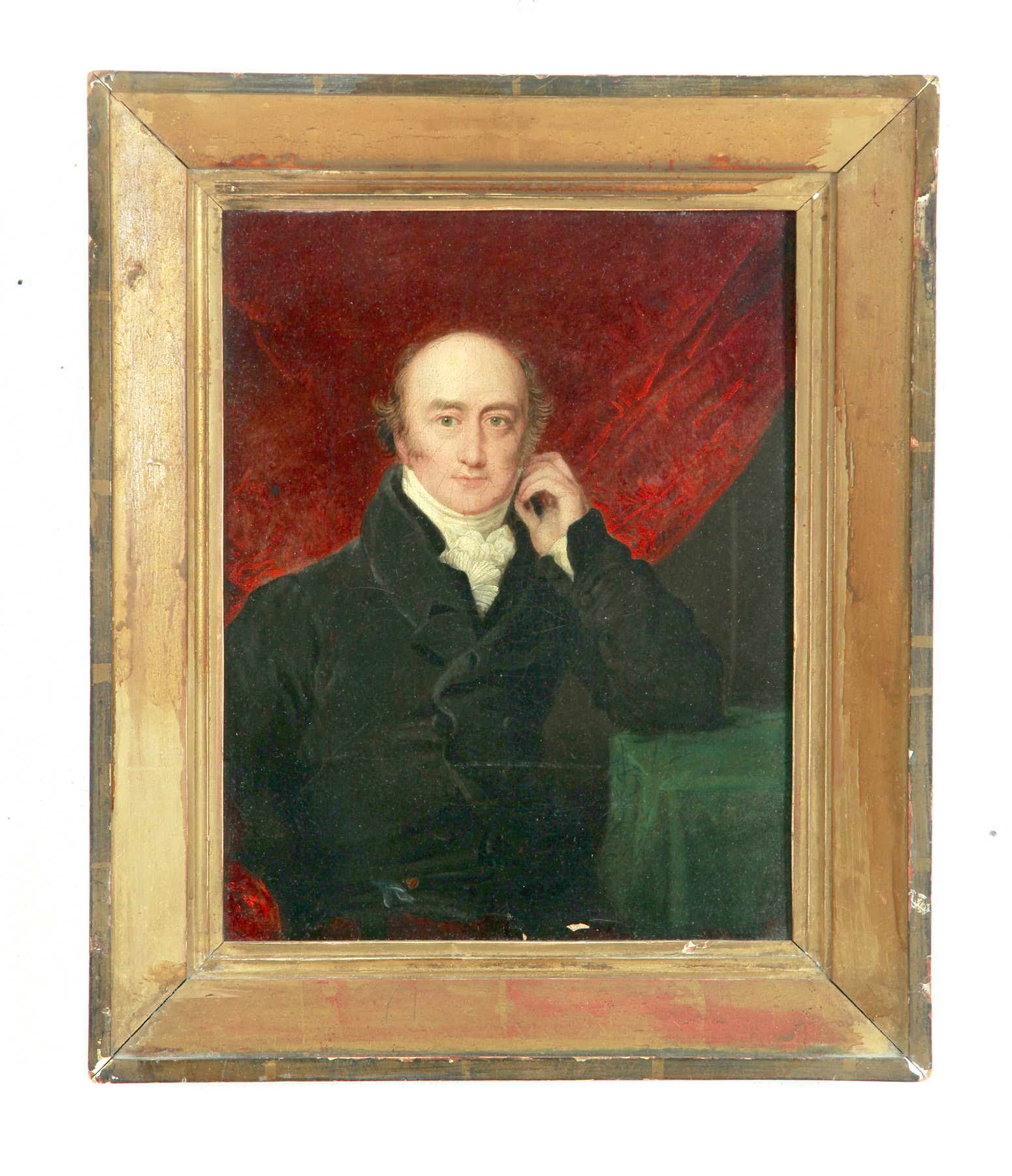 Appraisal: PORTRAIT OF A GENTLEMAN ENGLISH SCHOOL LATE TH CENTURY Oil