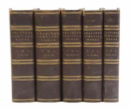 Appraisal: CHAUCER GEOFFREY Works Edinburgh Apollo Press vols bound in mo