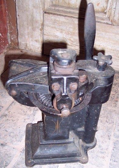 Appraisal: A Victorian hand operated leather embossing machine