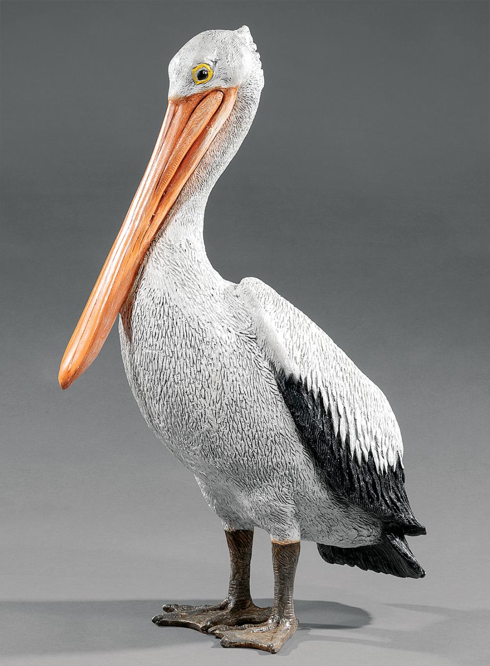 Appraisal: Decorative Painted Composite Figure of a Pelican h in w