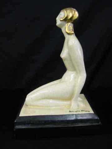 Appraisal: Sibylle May Art Pottery Statue of a Nudewoman well listed