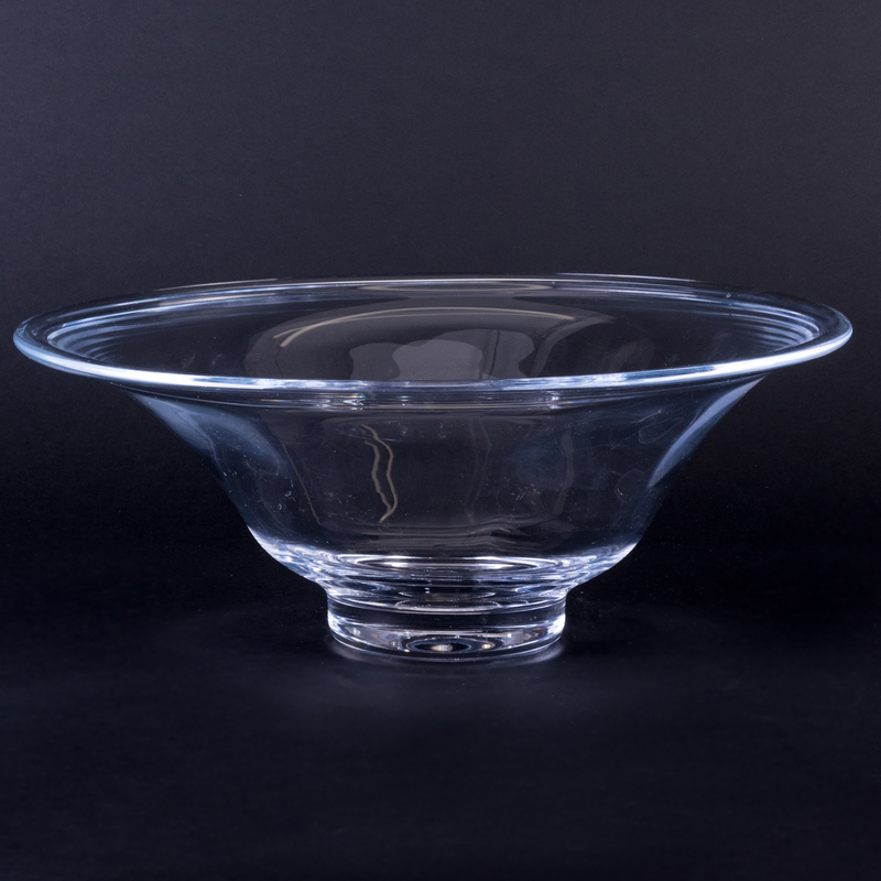 Appraisal: Large Simon Pearce Glass Centerbowl Impressed mark x in diam