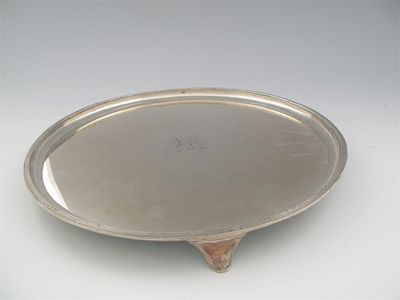 Appraisal: An Old Sheffield plated salver of plain circular outline with