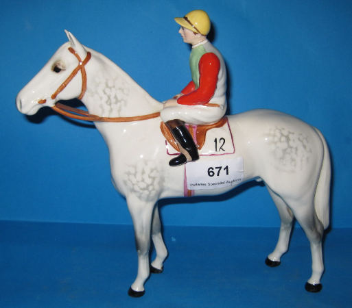 Appraisal: Beswick Model Dapple Grey Horse and Jockey