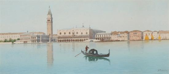 Appraisal: EUGENIO BENVENUTI Italian - THE GRAND CANAL WITH GONDOLA signed