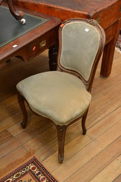 Appraisal: TUDOR STYLE CHAIR FRENCH SALON CHAIR A F AND A