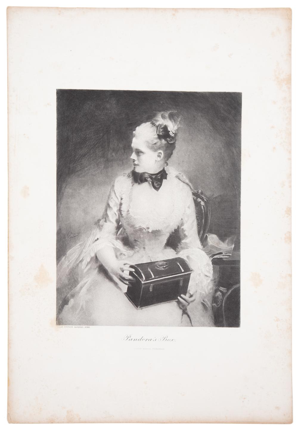 Appraisal: After Gustave Jean Jacquet French - Pandora's Box photogravure published