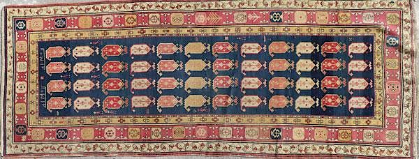 Appraisal: A GOOD CAUCASIAN HAND WOVEN ORIENTAL RUNNER A GOOD CAUCASIAN