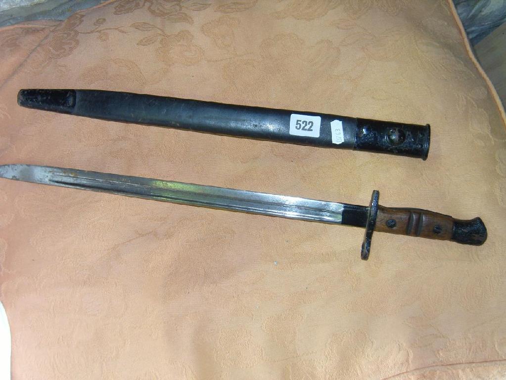 Appraisal: A WWI bayonet and scabbard