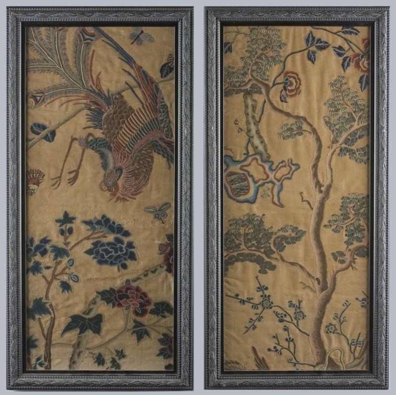 Appraisal: A Fine Pair of Oriental Needleworks first quarter of the