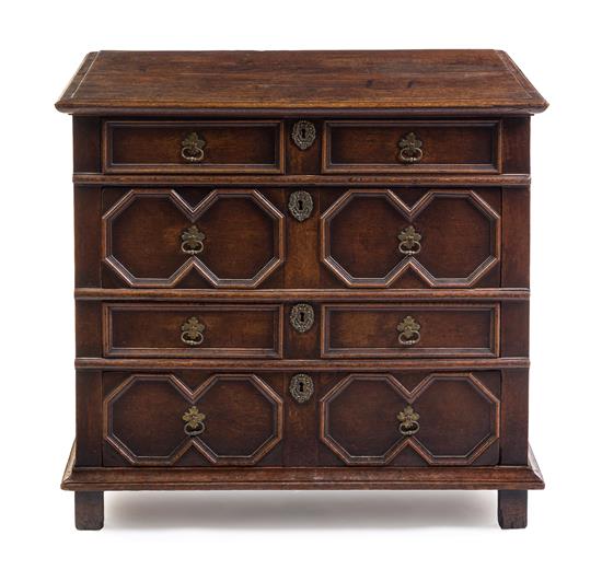 Appraisal: Sale Lot A William and Mary Oak Chest of Drawers