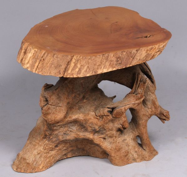 Appraisal: 's- 's California Arts and Crafts root table h x