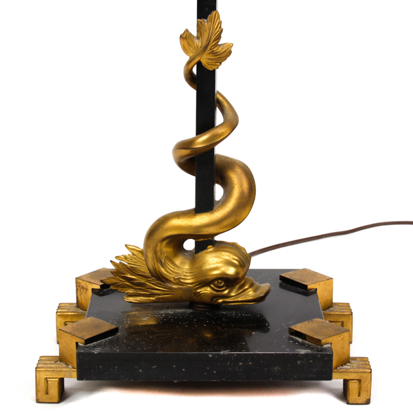 Appraisal: Art Deco floor standing torchiere lamp s with gilt coiling