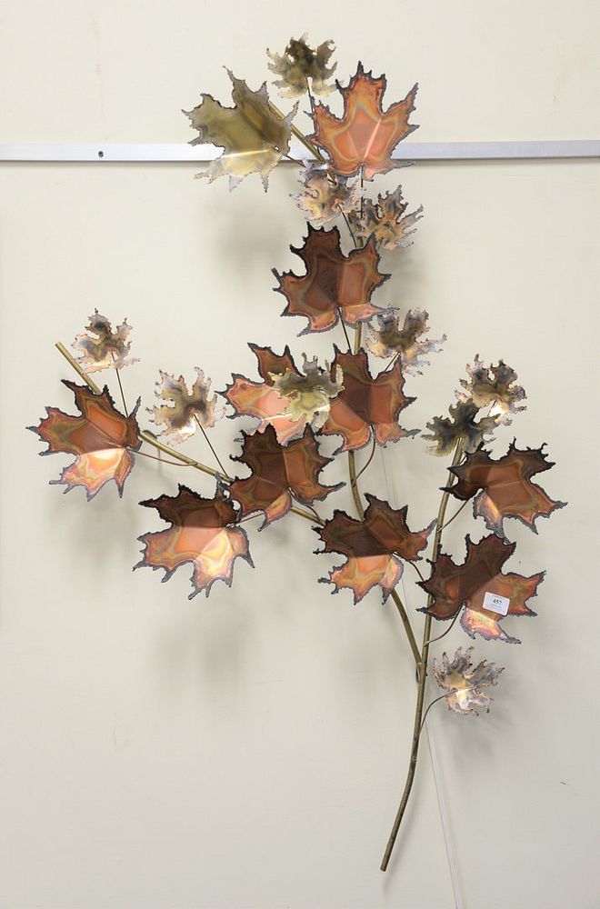 Appraisal: Curtis Jer American - wall sculpture leaves on a branch