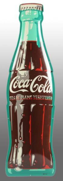 Appraisal: Tin Coca-Cola Convex Bottle Sign Description Just a few minor