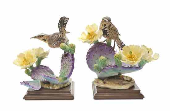 Appraisal: A Pair of Royal Worcester Dorothy Doughty Birds Cactus Wrens