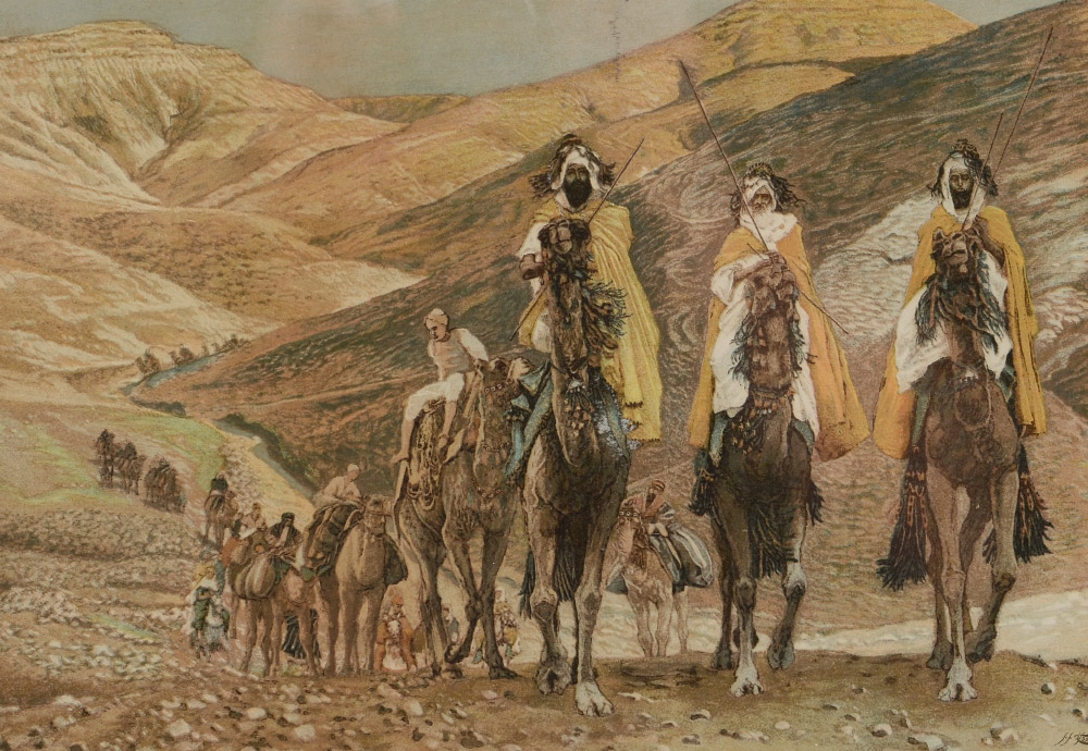 Appraisal: TISSOT James French - Arab Riders in a Caravan on