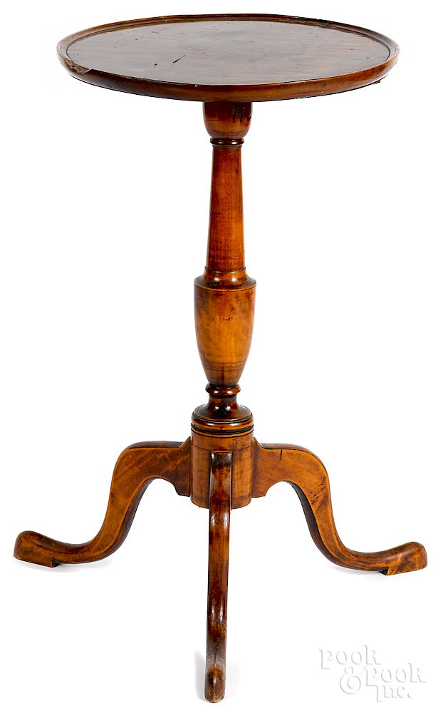 Appraisal: New England Federal maple candlestand Exclusive on Bidsquare New England