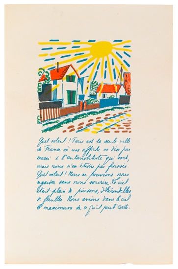 Appraisal: LABOREUR J E Giraudoux Jean Promenade avec Gabrielle color lithographs