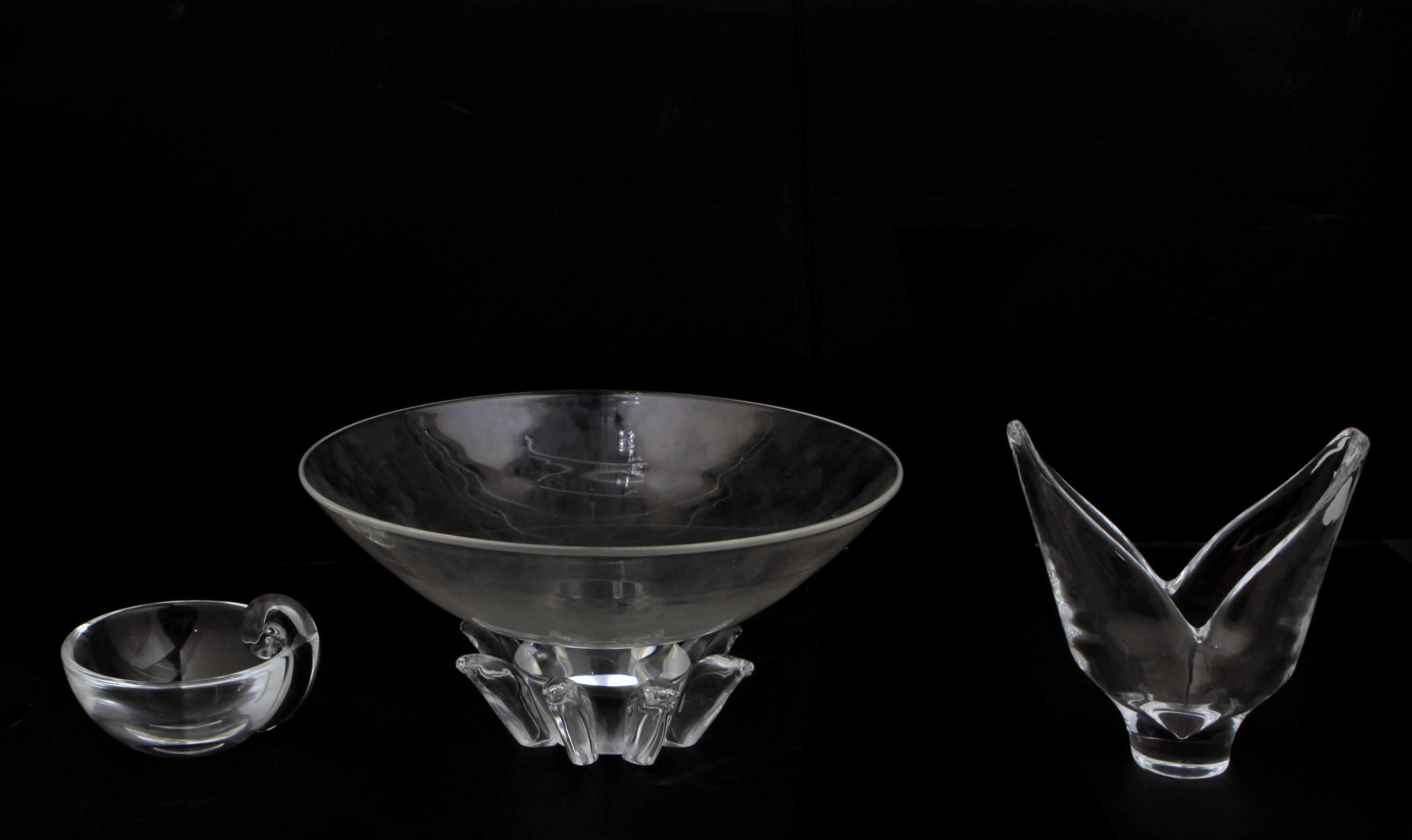 Appraisal: A group of six Steuben glass table articles comprising a